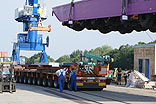 Modulartransporter nach Aken, Lastfahrtabmessungen 253 to