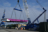 Modulartransporter nach Aken, Lastfahrtabmessungen 253 to